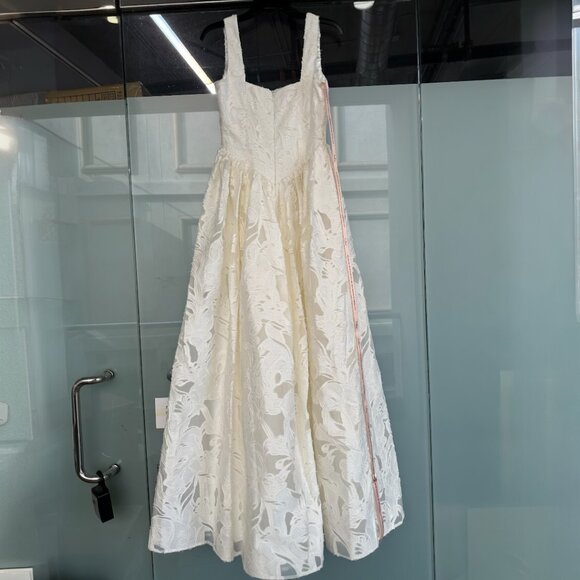 NWT Lulus Corsen Ivory Floral Jacquard Corset A-Line Maxi Dress - Picture 9 of 11